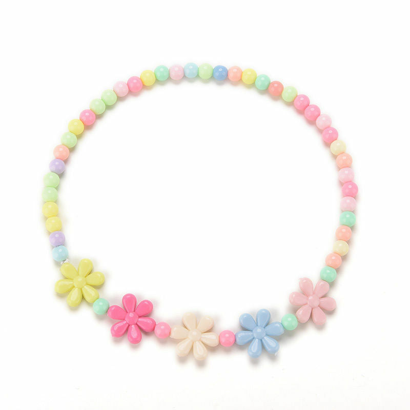 Girls Baby Toddlers Necklace&Bracelet Flower Kids Gift Party Jewelry Baby .l8