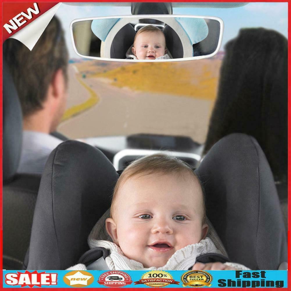 Cartoon Puppy Car Adjustable Rearview Mirror Infant Safety Seat Back Mirror @