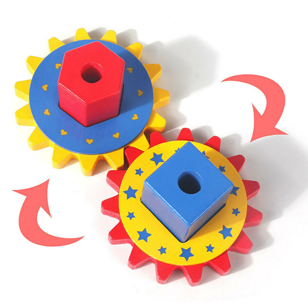 Stacking Block Toys Animal Shape Color Recognition Gear Puzzle Preschool