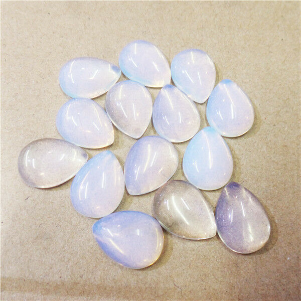 15Pcs 16x12x6mm Wholesale White Opal Teardrop Cab Cabochon DIY Jewelry HH9739