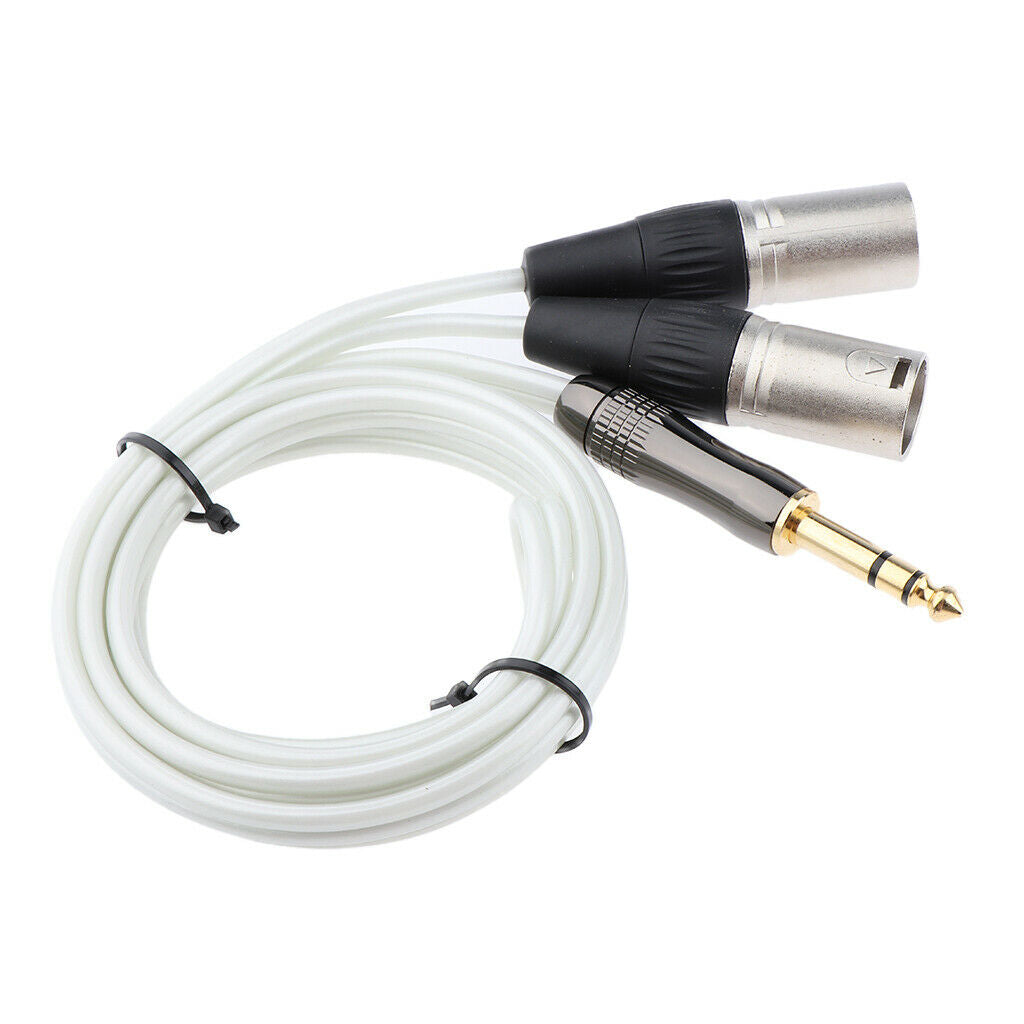 6.35mm to XLR Male TRS Connector Cables for 150cm Double Male Stereo Audio