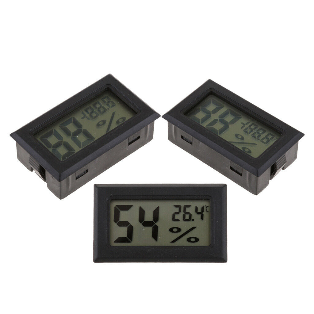 3pcs LCD Digital Thermometer Hygrometer Temperature Humidity Meter