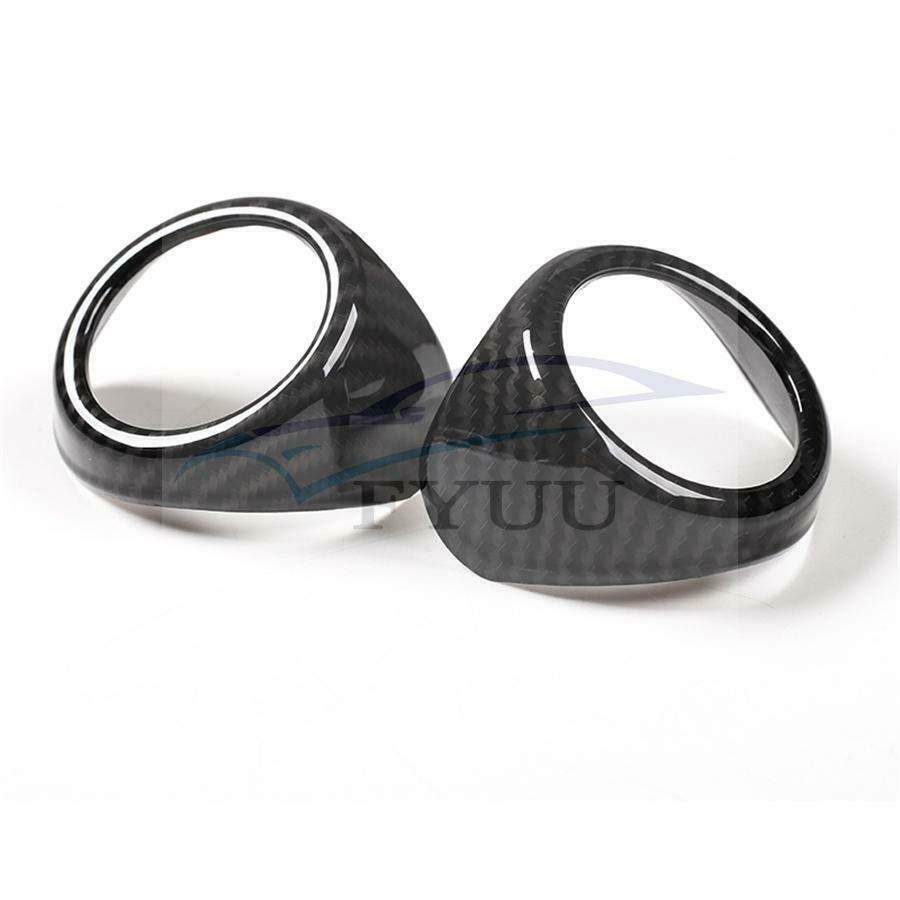 2x Carbon Fiber A Pillar Door Stereo Speaker Cover Trim For Ford Mustang 2015-18