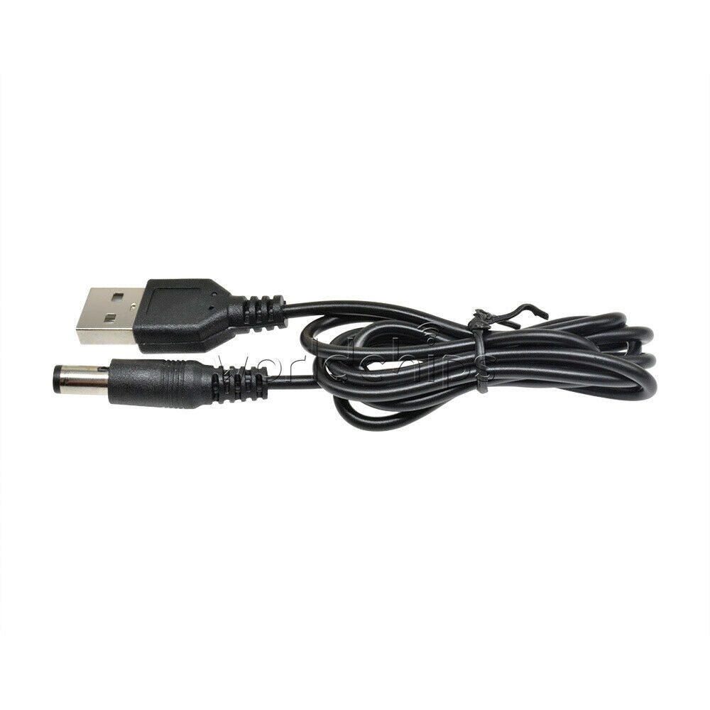 2pcs USB 2.0 to DC 5.5mm X2.5mm USB to power line Cable MCU Power supply