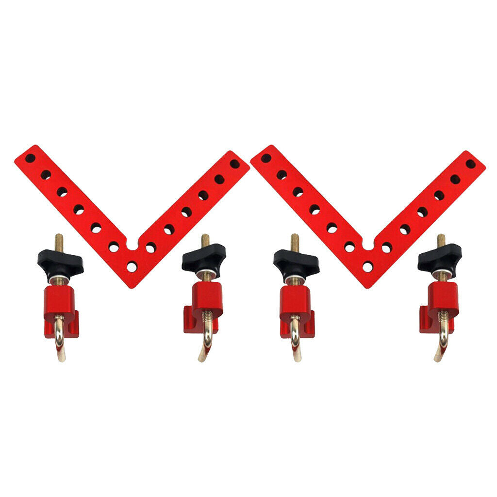 2 Set Aluminium Alloy 90 Degree Positioning Squares Right Angle Clamp 140mm