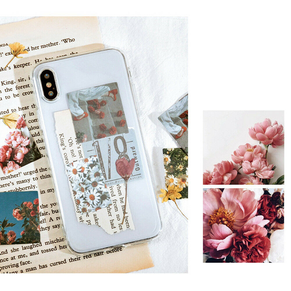 46Pcs Flowers Series Scrapbooking Photo Album Stickers Craft DIY Sealing Tags