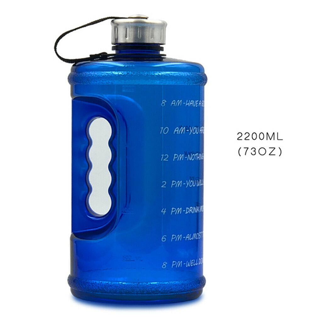 2x Water Bottle Reusable Drinking Jug Outdoor Biking Gym Camping 73 oz