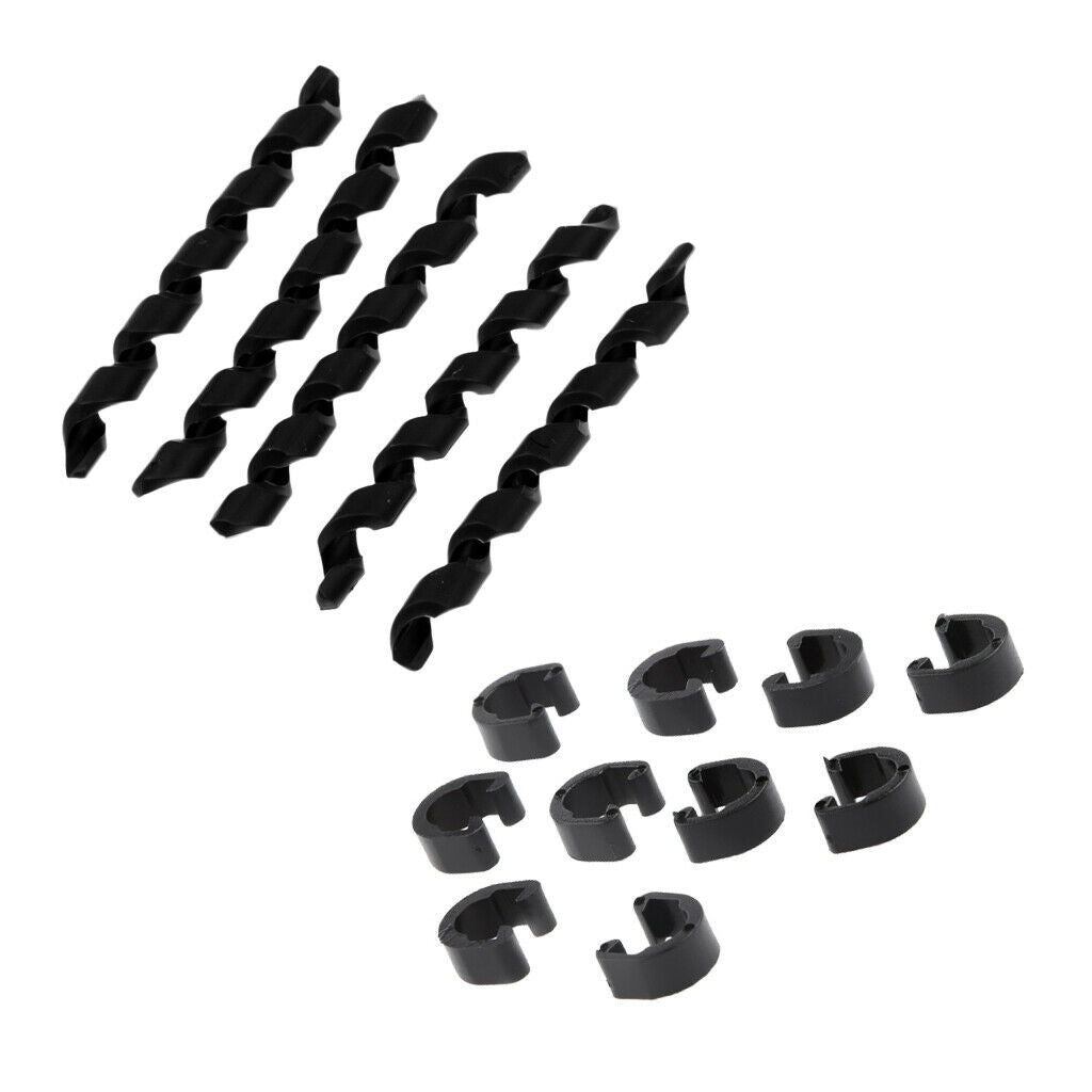 10Pc Bike C-Clip Cable Housing Guide + 5Pc