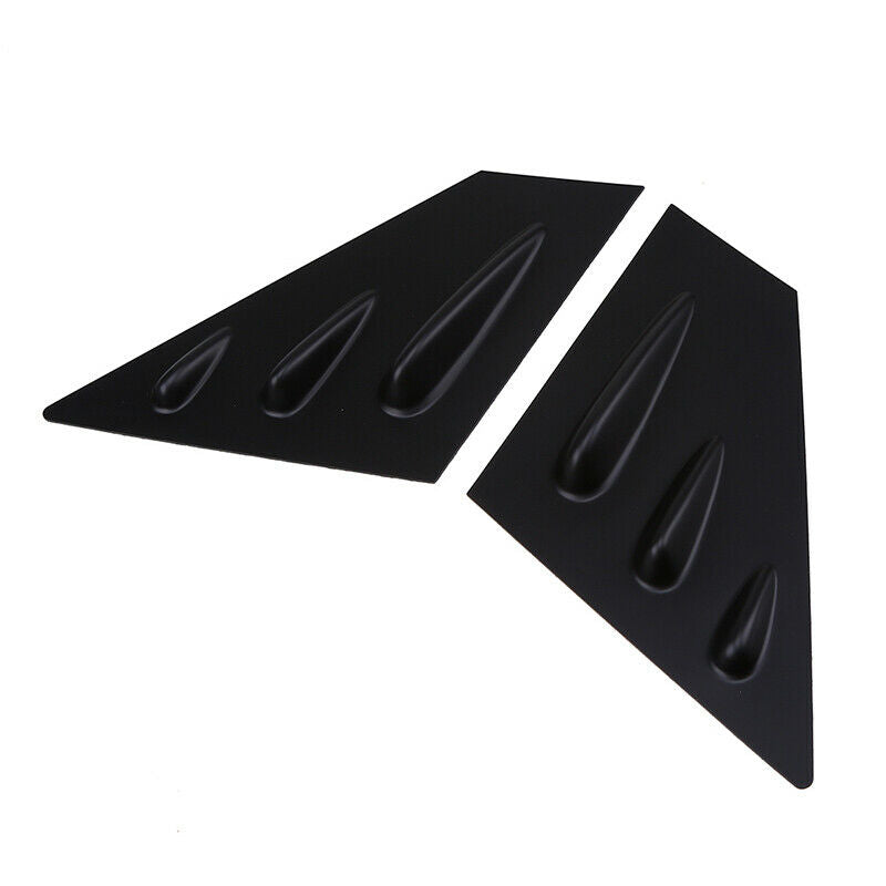 2x For Subaru WRX STi 2015-2020 Front Window Scoop Louver Cover Trim Gloss Black
