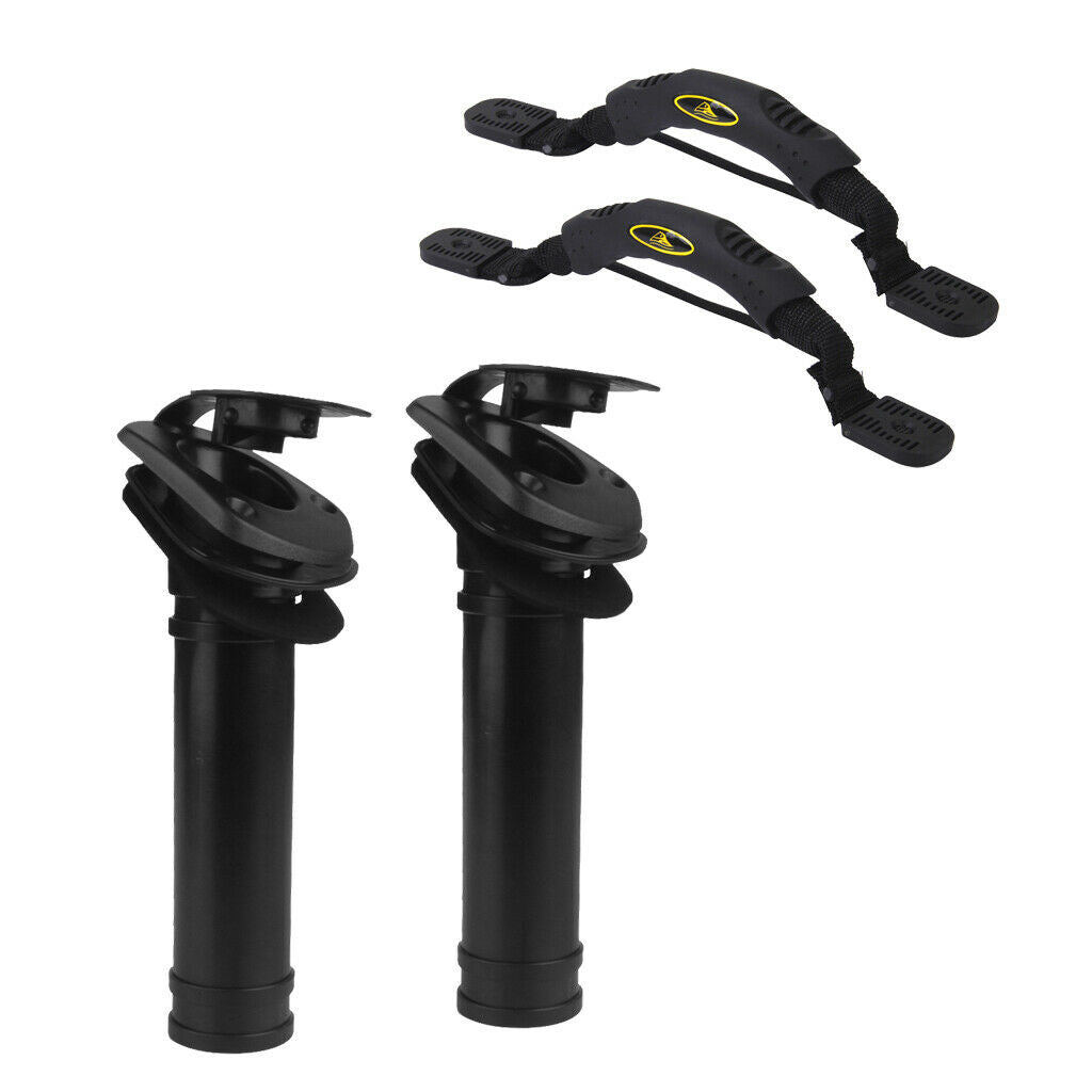 2x Boat Fishing Rod Holder + 2x Kayak Handle with Shock Absorber