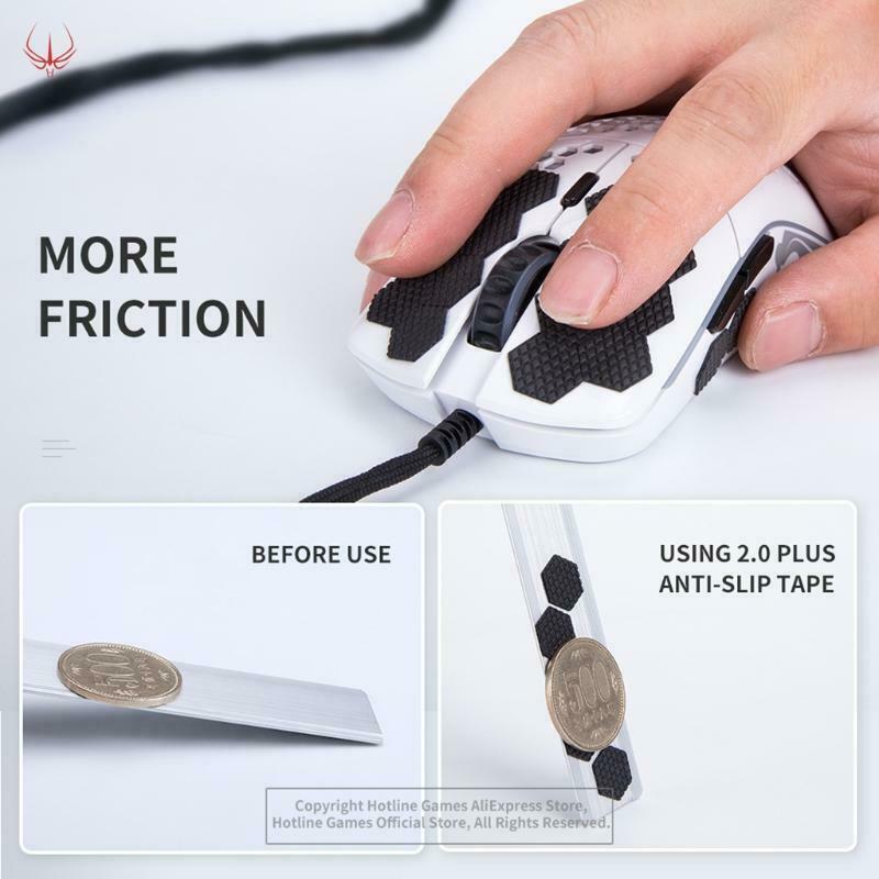 Hotline Games Mouse Sweat Resistant Tape Pads Mouse Side Anti-Slip Stickers