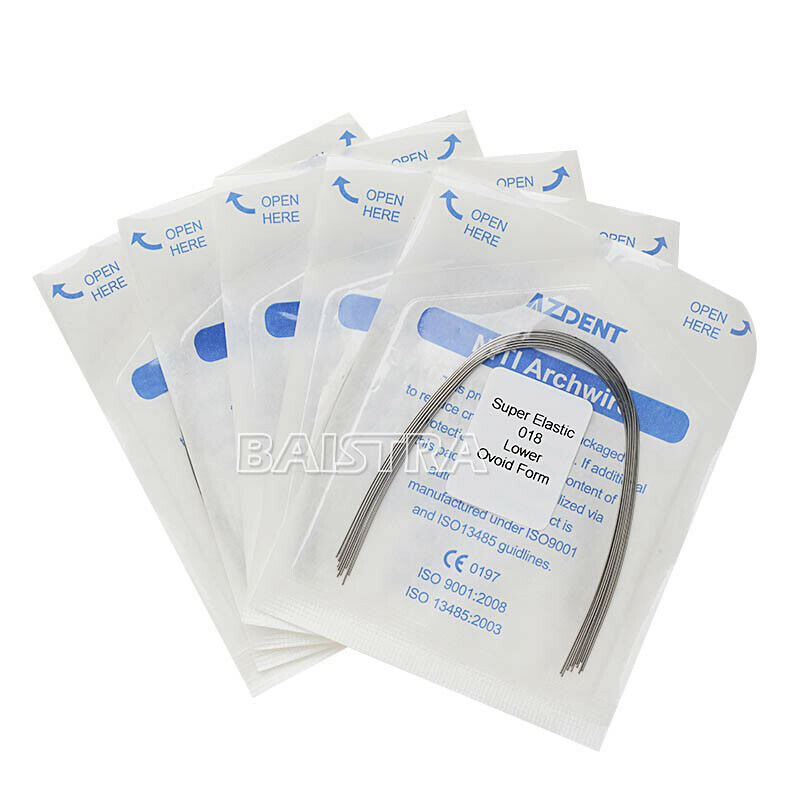 100X AZDENT Dental Orthodontic Super Elastic Niti ROUND Arch Wires All Sizes