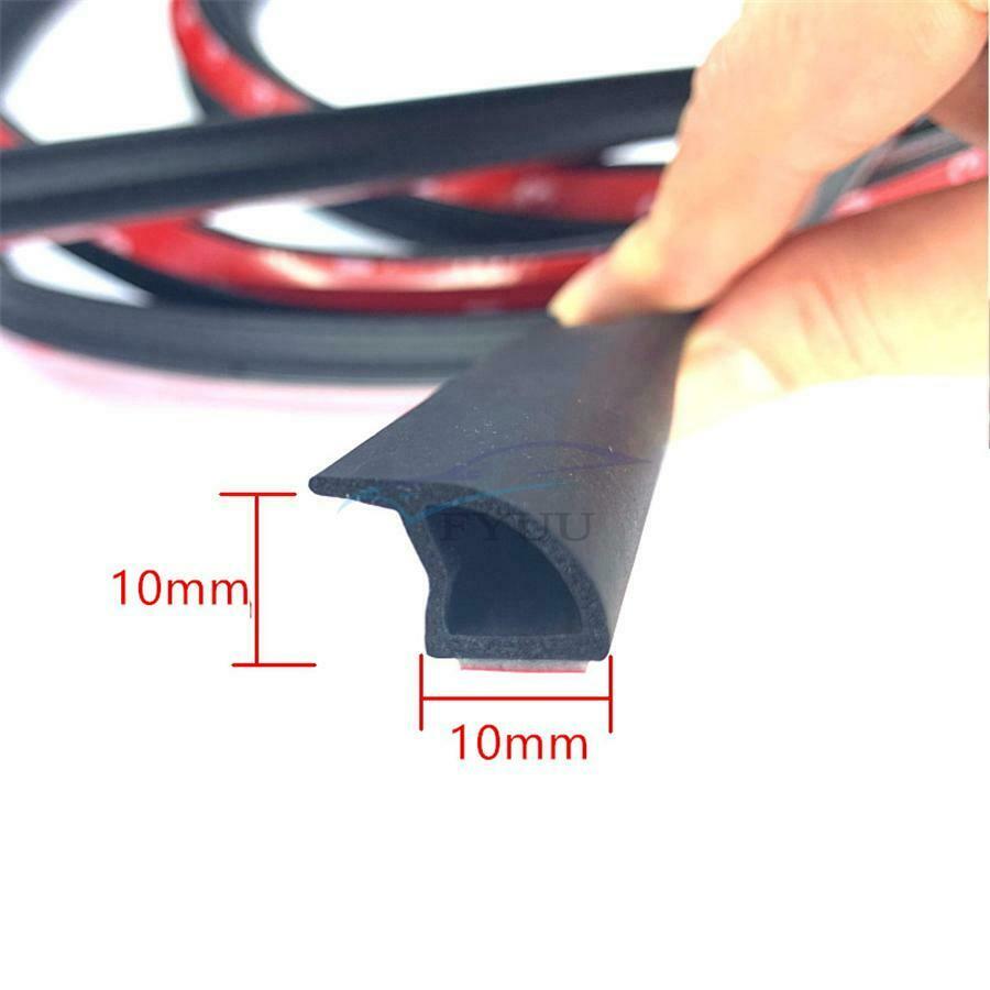 1 Pair Size 10 x 10mm Automotive Waterproof Dust-proof Rubber Trunk Seal Strip