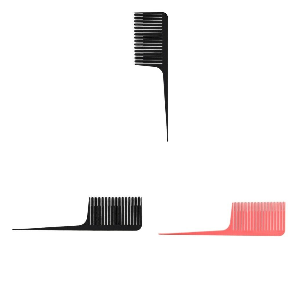 3x Plastic Retractable Weave Highlighting Pintail Foiling Hair Comb Dyeing