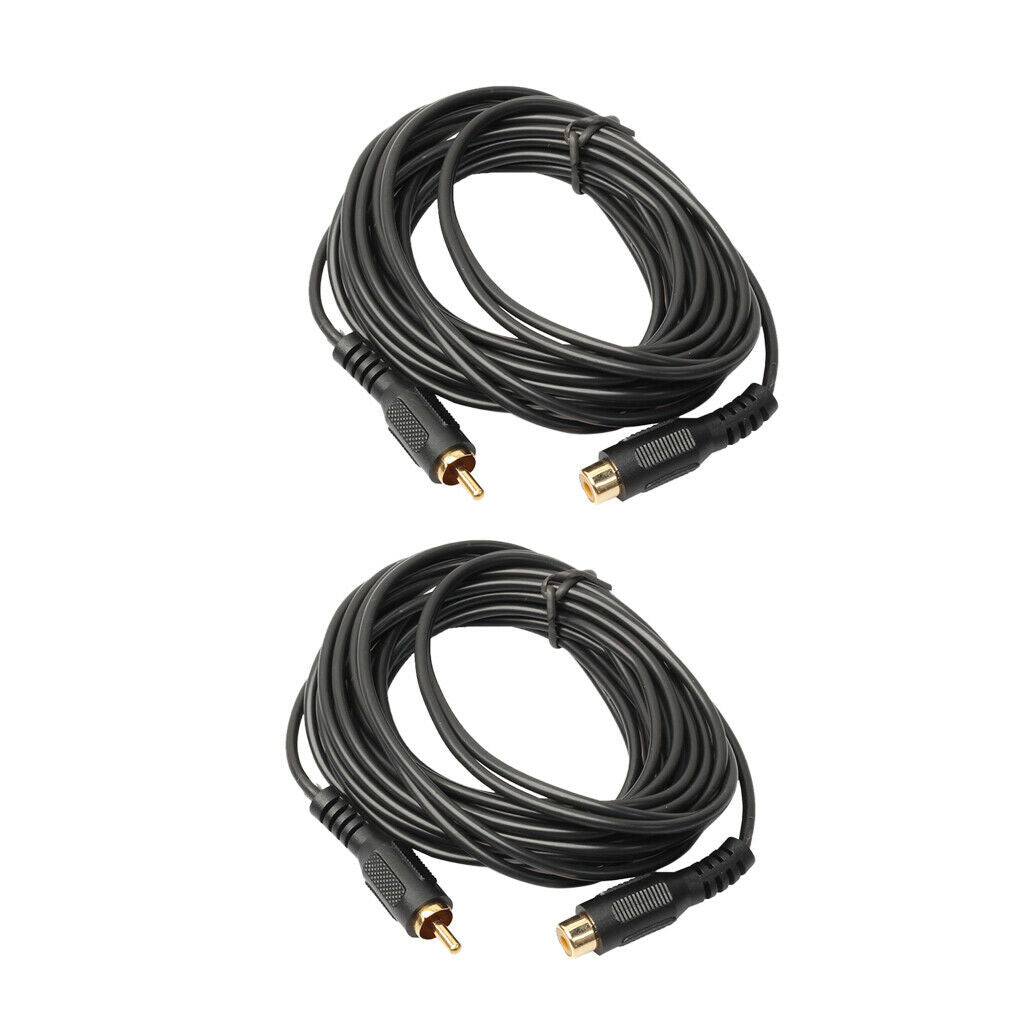 2 Piece 15ft PVC + Copper 4.5mm Sound Extension Adapter Durable to Use