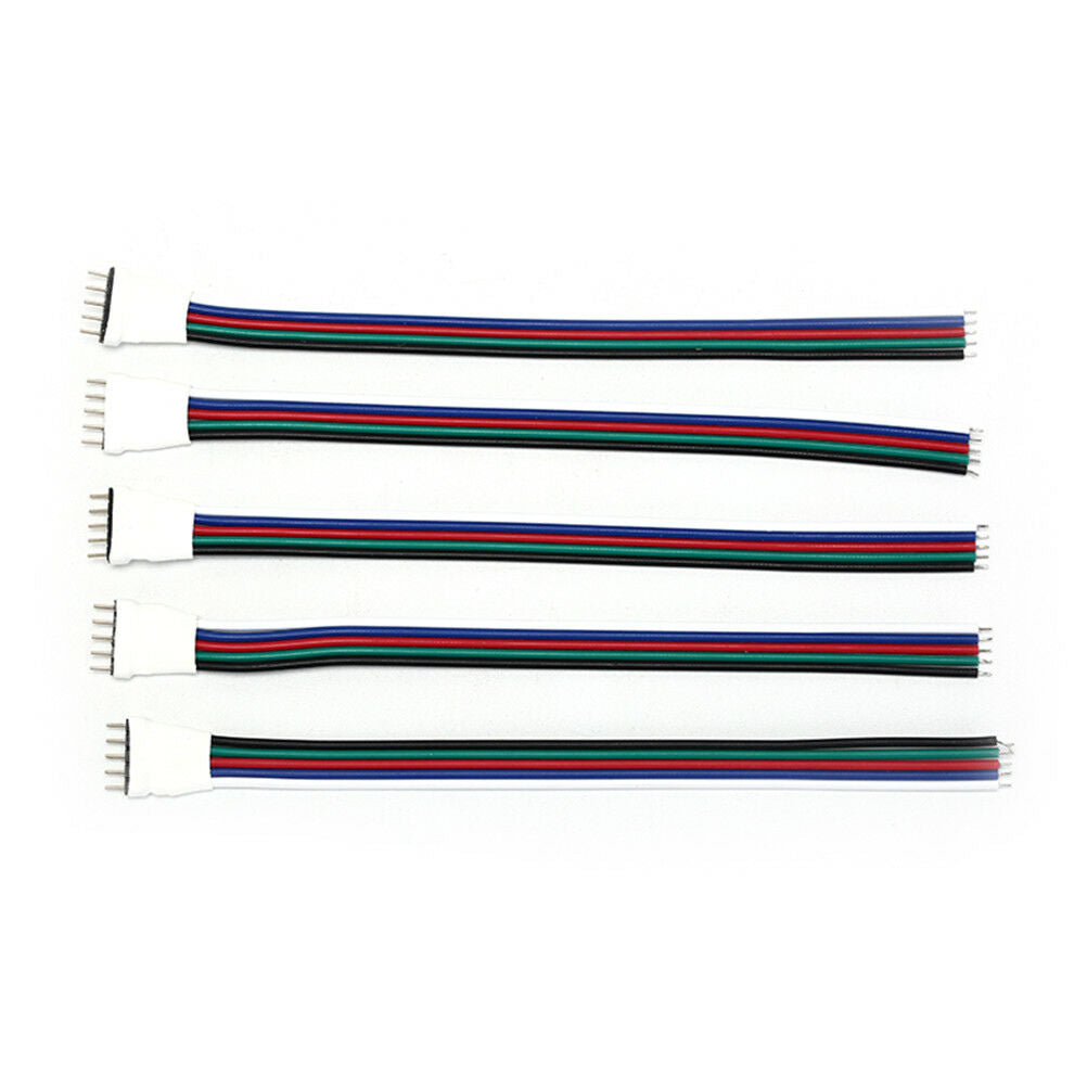 5Pcs 5Pin RGBW Connector Male With Wire Cable 5Pin LED Connector .l8