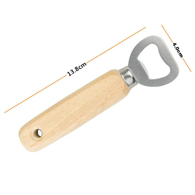 Rubber Wood Hand-held Bottle Opener Wine Beer Glass Bottle Cap Bottle Ope JY Kt