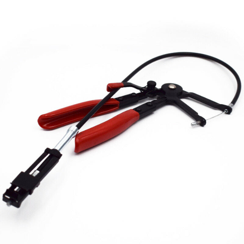 Flexible Wire Long Reach Hose Clamp Plier Fuel Oil Water Pipe Repair Tool Steel