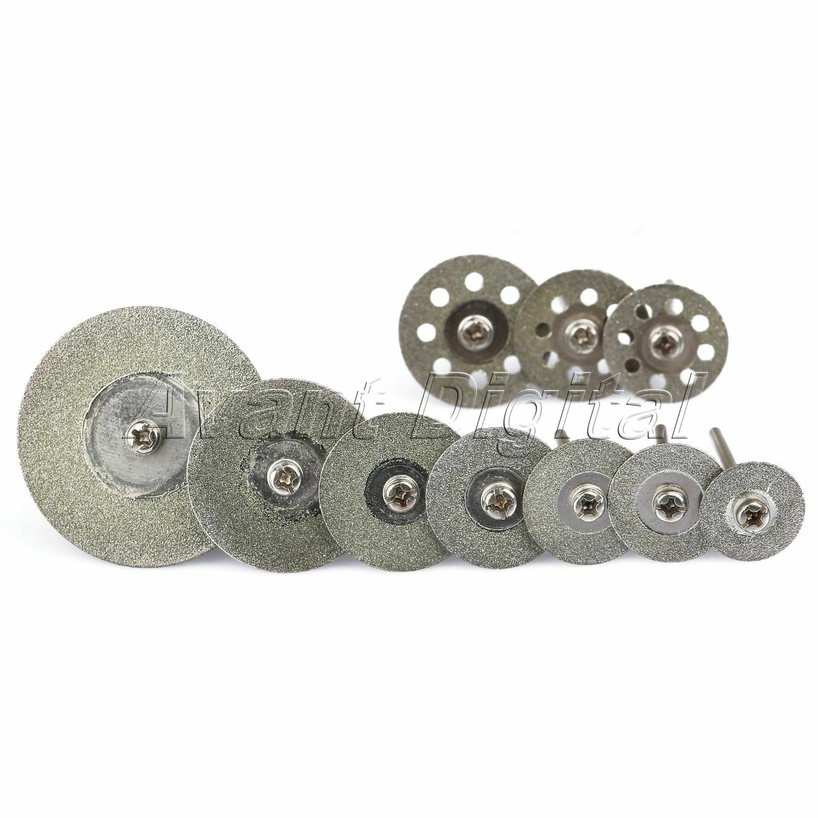 10Pcs Diamond Saw Cut Off Cutter Wheel Blade Discs Rotary Set Shank for Power