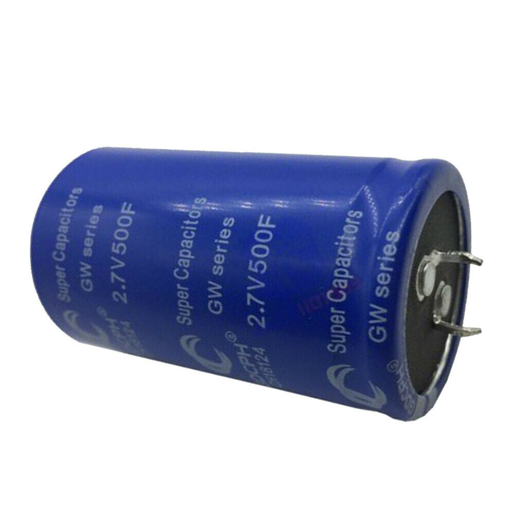 Blue Super Farad 2.7V Car Capacitor Ultracapacitor 60x35mm High Frequency