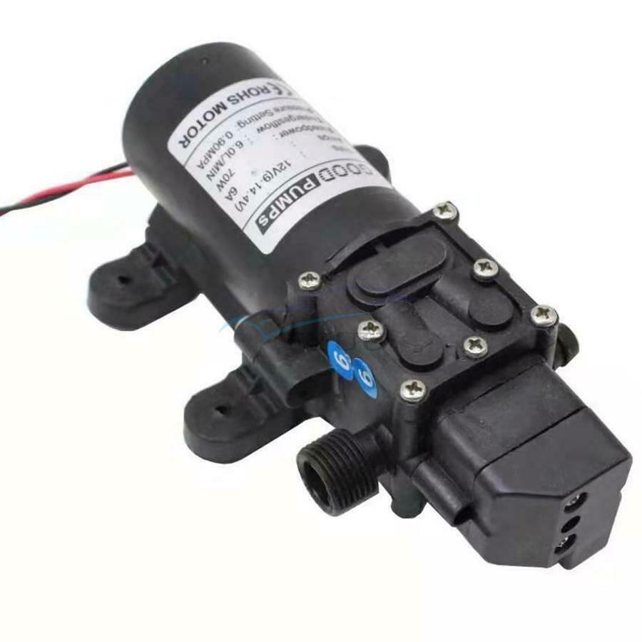 1 Piece 0.9MPA 12V 80-90m Black Water High Pressure Diaphragm Self Priming Pump