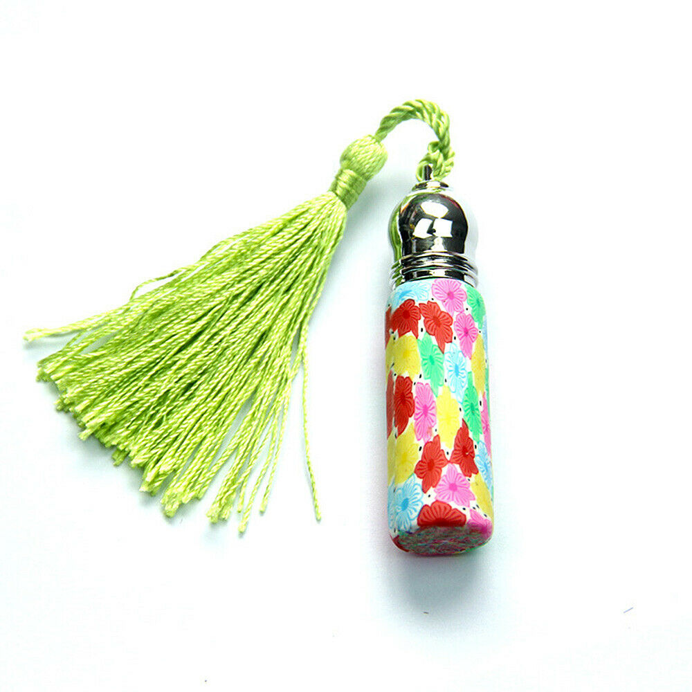 5Pcs 10ml Empty Glass Perfume Essential Oil Bottle Roll on Clay Sample Random