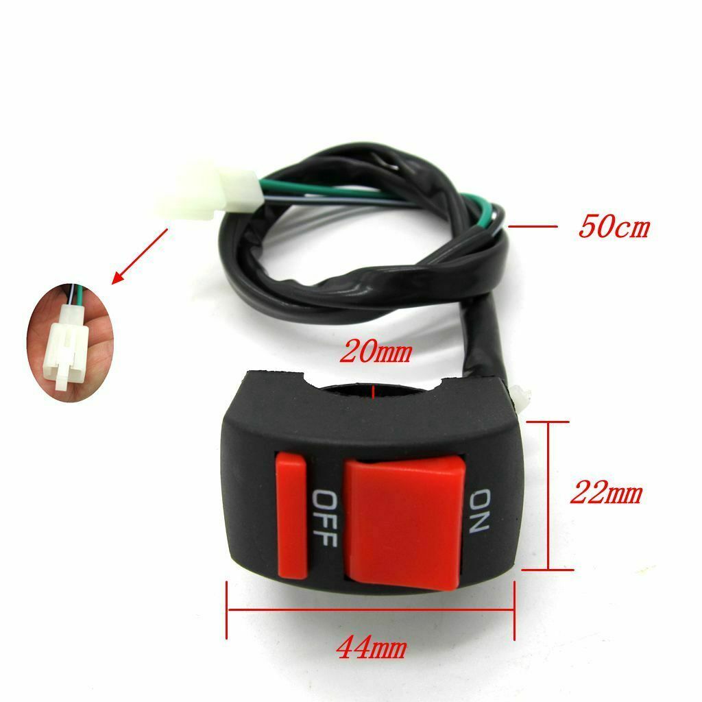 3x Handlebar Starter Kill Switch for Pit DirtBike Scooter 50/70/90/110/125cc
