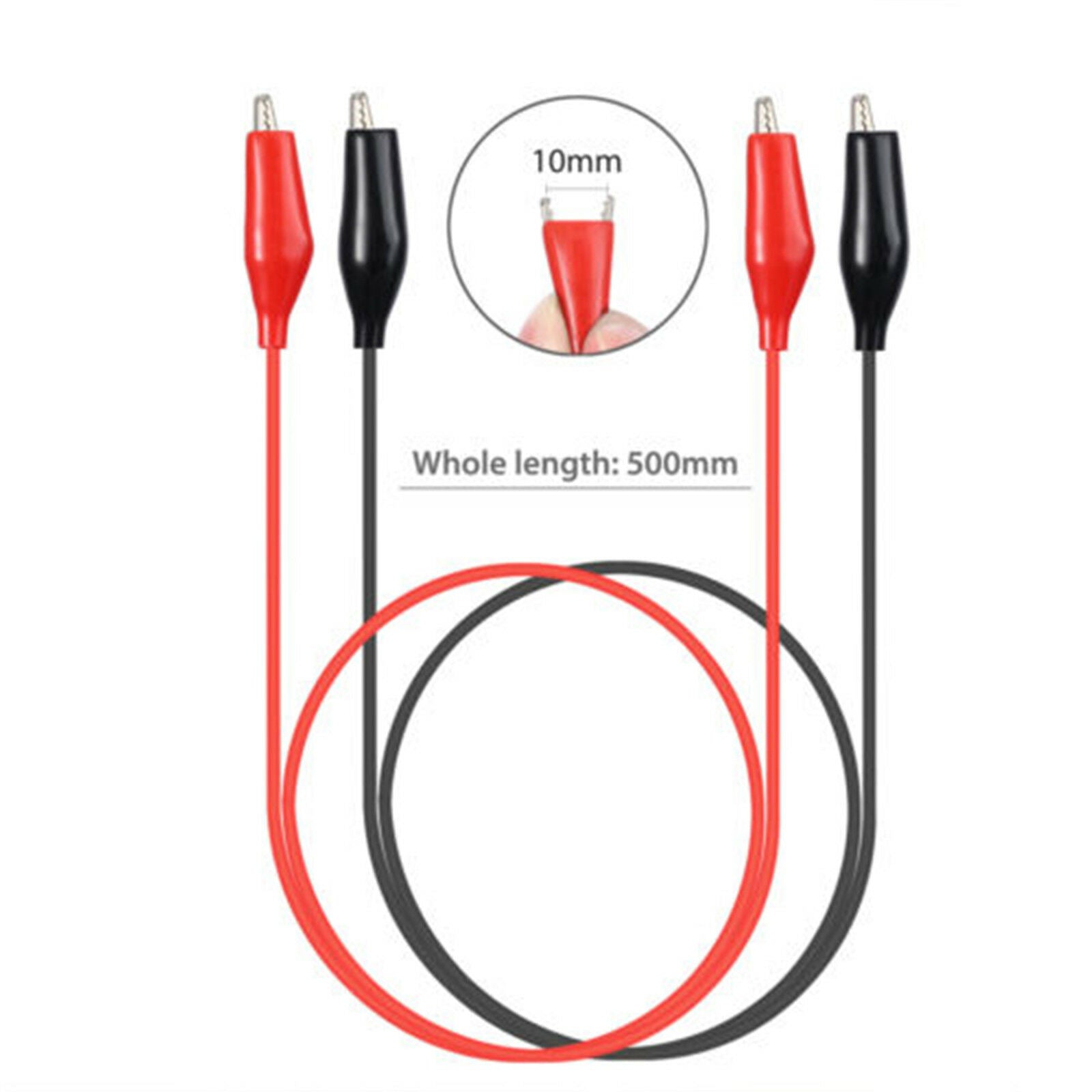 10x 20" Electric Double Ended Alligator Clamp Crocodile Clip Jumper Wire Cable