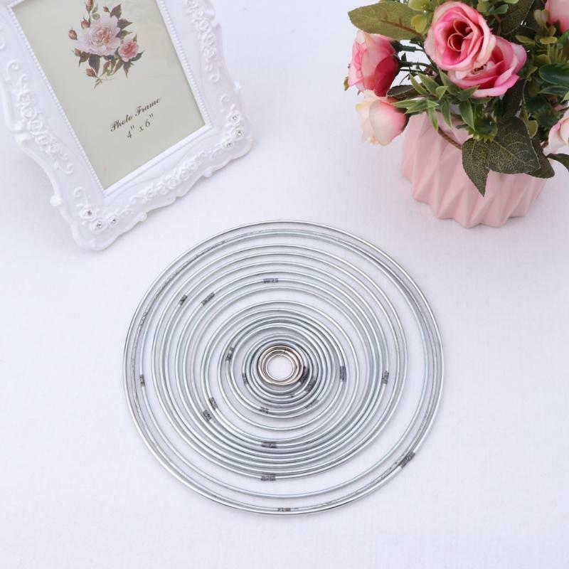 22pcs/set Metal Hoop Dreamcatcher Ring Wall Hanging Macrame Craft Home DIY Decor
