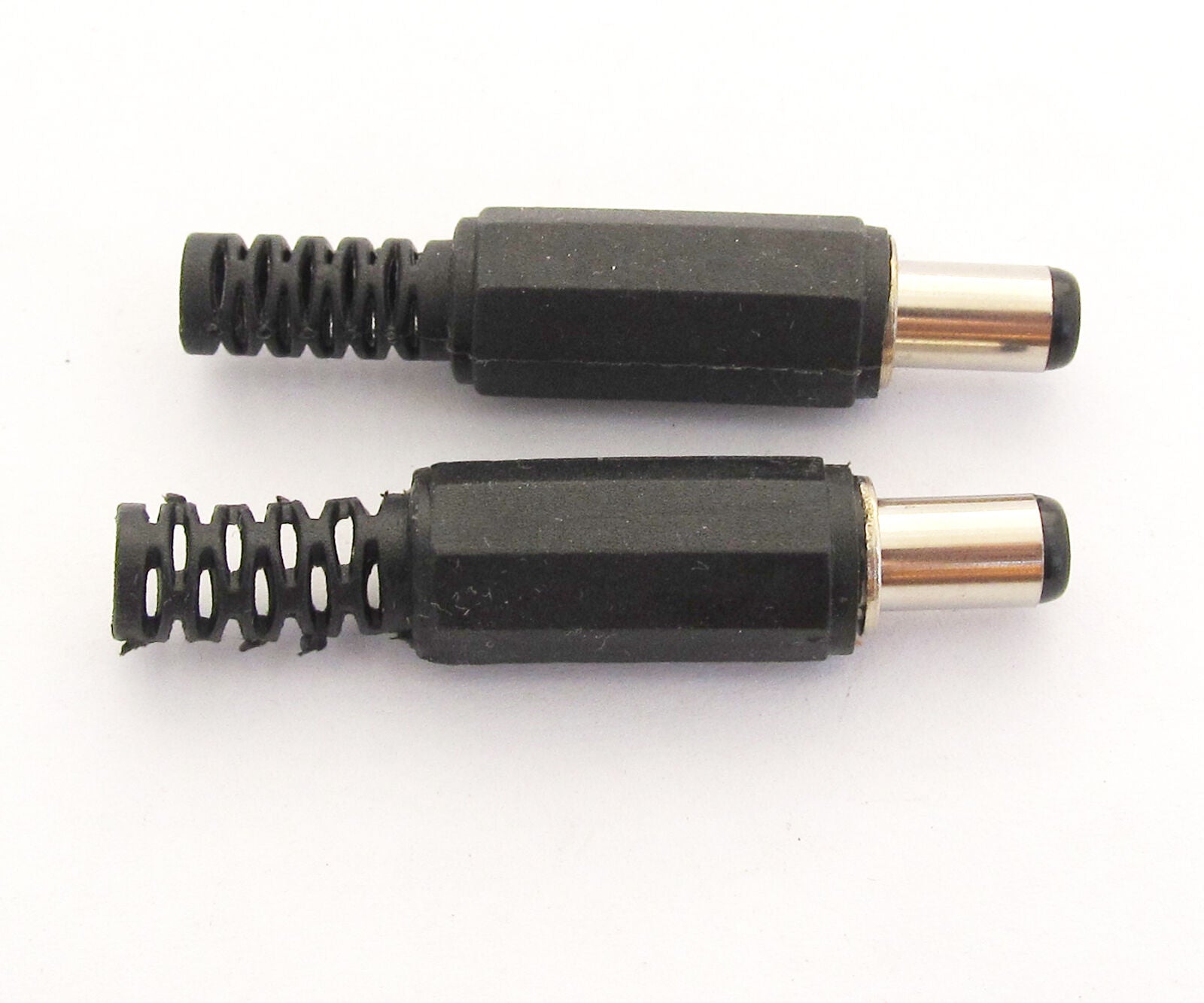 1pc 2.5x5.5mm 2.5mm DC Power Male Plug Soldering Connector Plastic Cover Black
