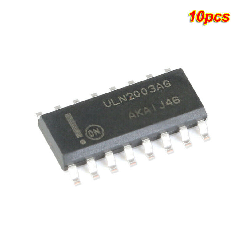 10pcs SMD ULN2003ADR2G SOIC-16 50V/500mA 7NPN Darlington Transistor Chip