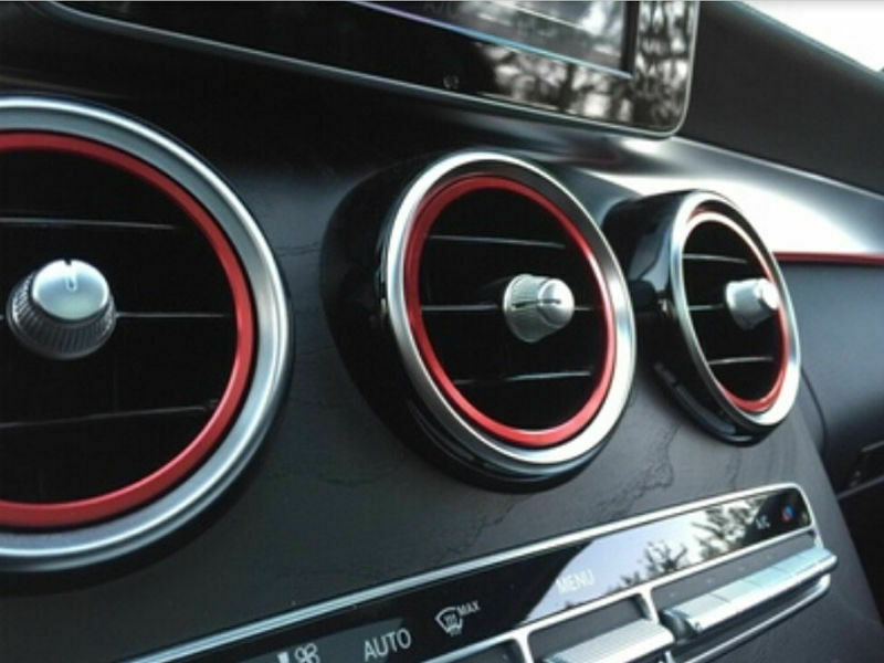 7pcs Air Vent Outlet Ring Cover Trim For Mercedes Benz C Class W205 14-2015