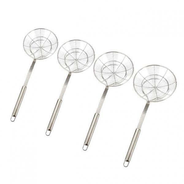 2x14cm Kitchen Spider Strainer Skimmer, Asian Strainer Ladle Stainless Steel