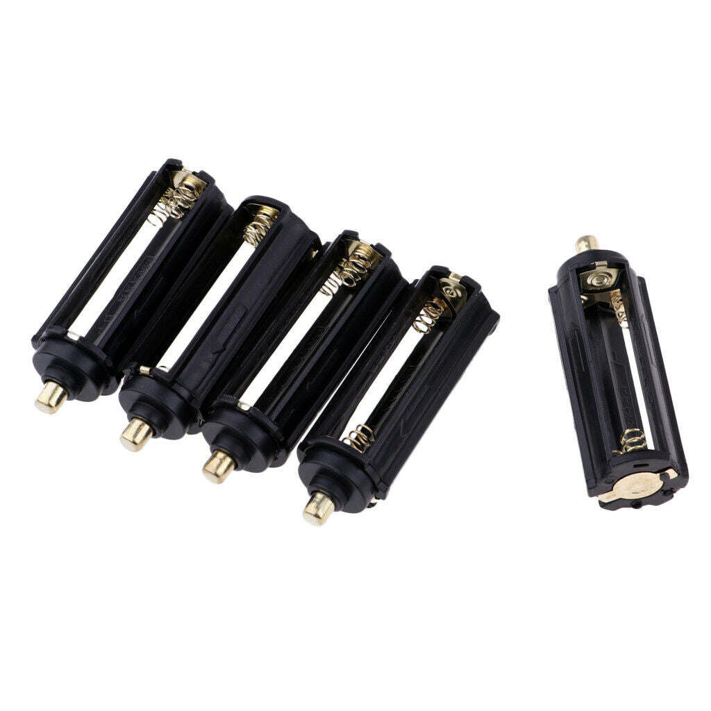 5pcs Flashlight Torch Battery  Connect Adapter Container AAA Batteries