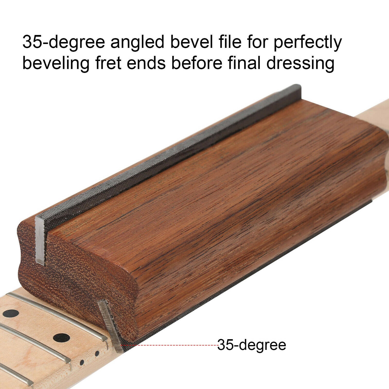 Professional Guitar Fret Bevel-Flush File Guitar Luthier Tool for Bass