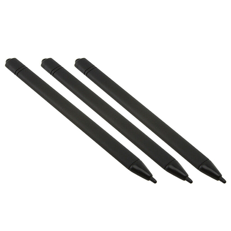 3x Spare Stylus Pen for LCD Writing Drawing Memo Board Accessory Black 4.8"