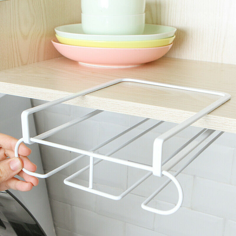 Wine Glass Cup Holder Hanging Bar Hanger Steel Wine Rack Shelf Champagne Stor TL