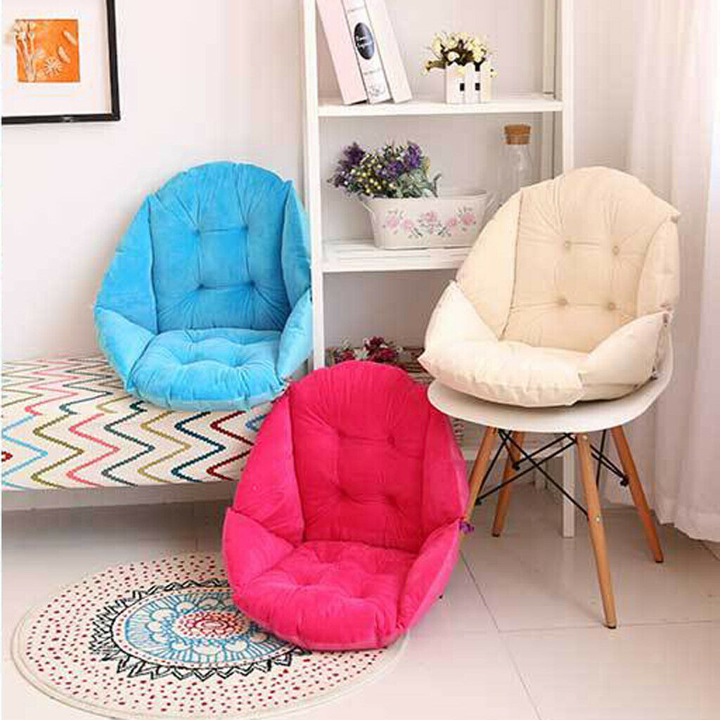 Foam Surrounded Cushion Shell Shape Warm Seat Sofa Pillow Chair Pad-Beige