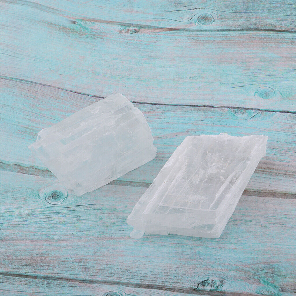 2pcs Transparent Crystal Rocks Mineral, Geology Collection Kids Class Science