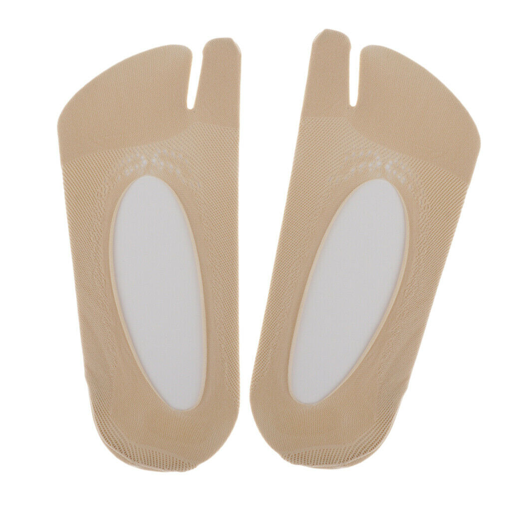 1 Pair 2-Finger Low Cut Boat Socks for Summer Slippers, Casual Flip Flops