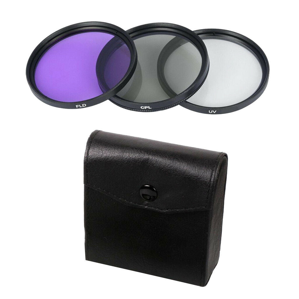 58mm FLD+UV+CPL Lens Filters Set with Bag for Olympus Pentax Digital Camera