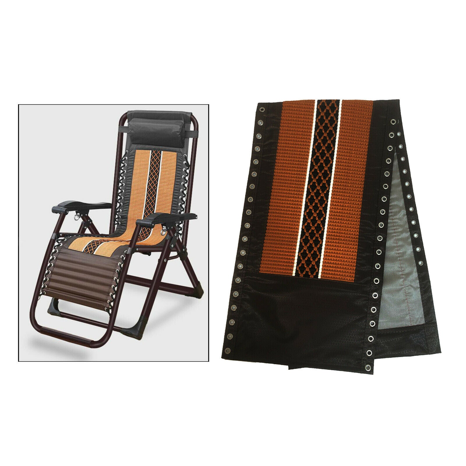 Replacement Fabric for Recliners Zero Chair Patio Anti Chair yellow splicing