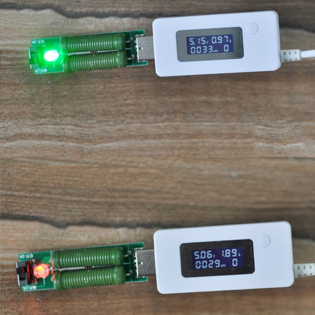 1A/2A Discharge Voltage Current Capacity Test Resistance Load Usb Tester