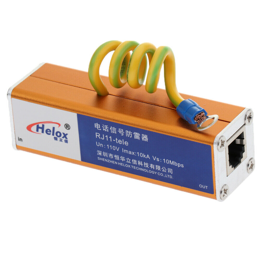 3Pcs Telephone RJ11 Surge Protector Thunder   Arrester Protection