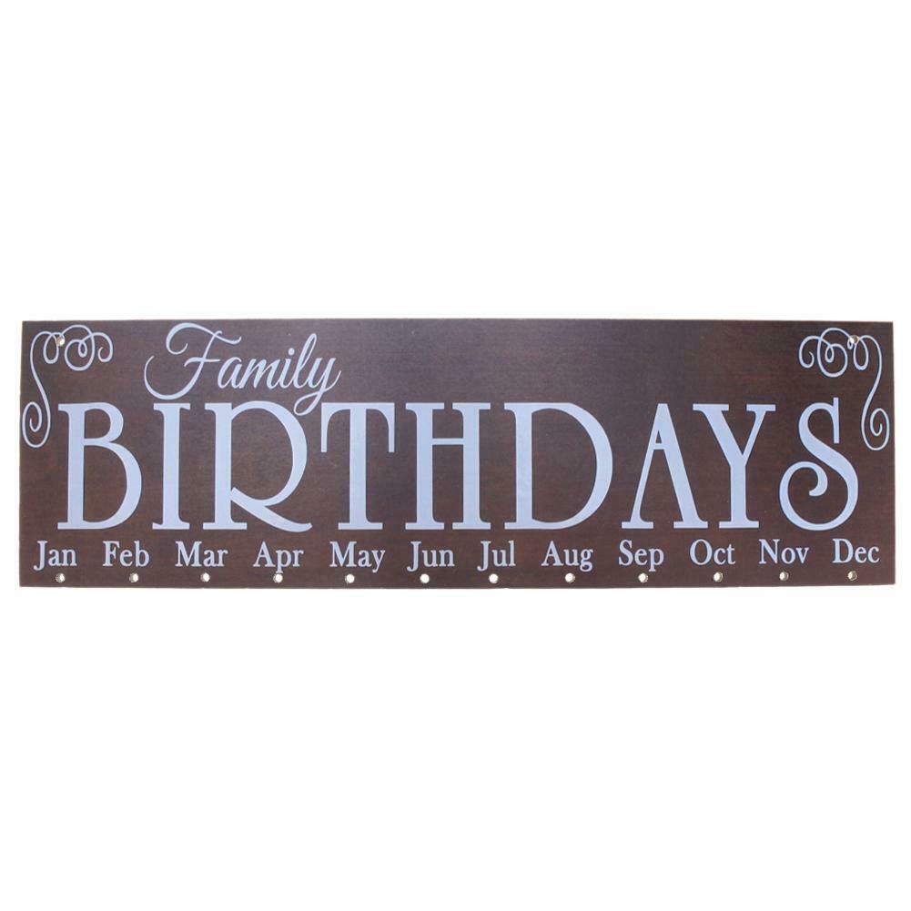 Wooden Calendar Board Family Special Dates Sign Birthday Mark Hanging Decor @