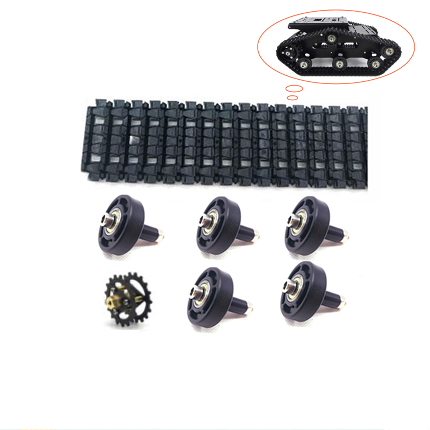 New Track Drive Kit Wheel For Tank Car Tracked Vehicle DIY Arduino