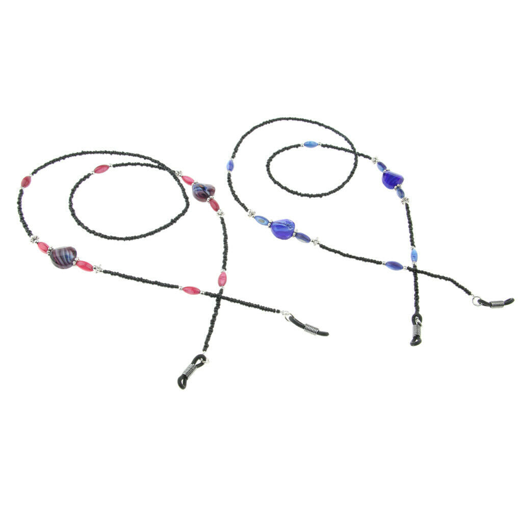 2 Pieces Anti-Slip Eyeglasses Chain Rope Spectacles Cord Retainer Strap