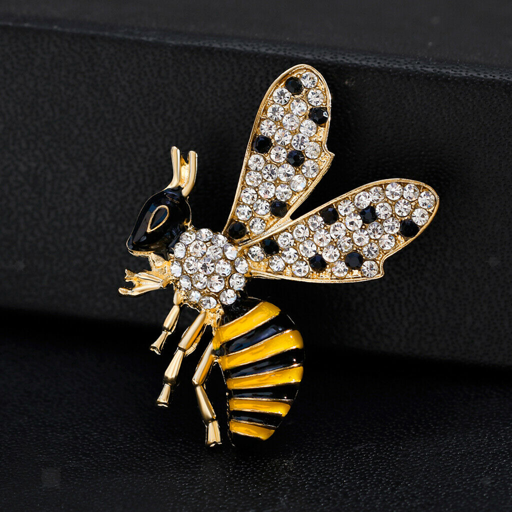 Rhinestone Honeybee Brooch Insect Brooch Boutonniere Jewelry