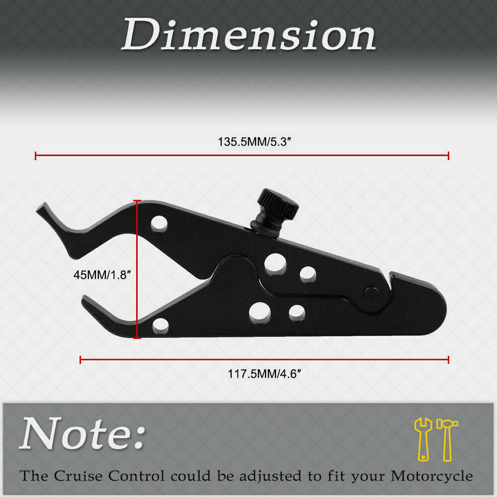 Universal Motorcycle Cruise Control Throttle Lock Assist Retainer Wrist Grip
