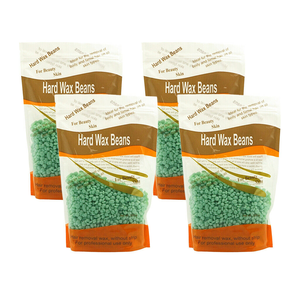 Pack 4 Depilatory Hot Hard Wax Beans Beads Pellet Effective Hair Removal